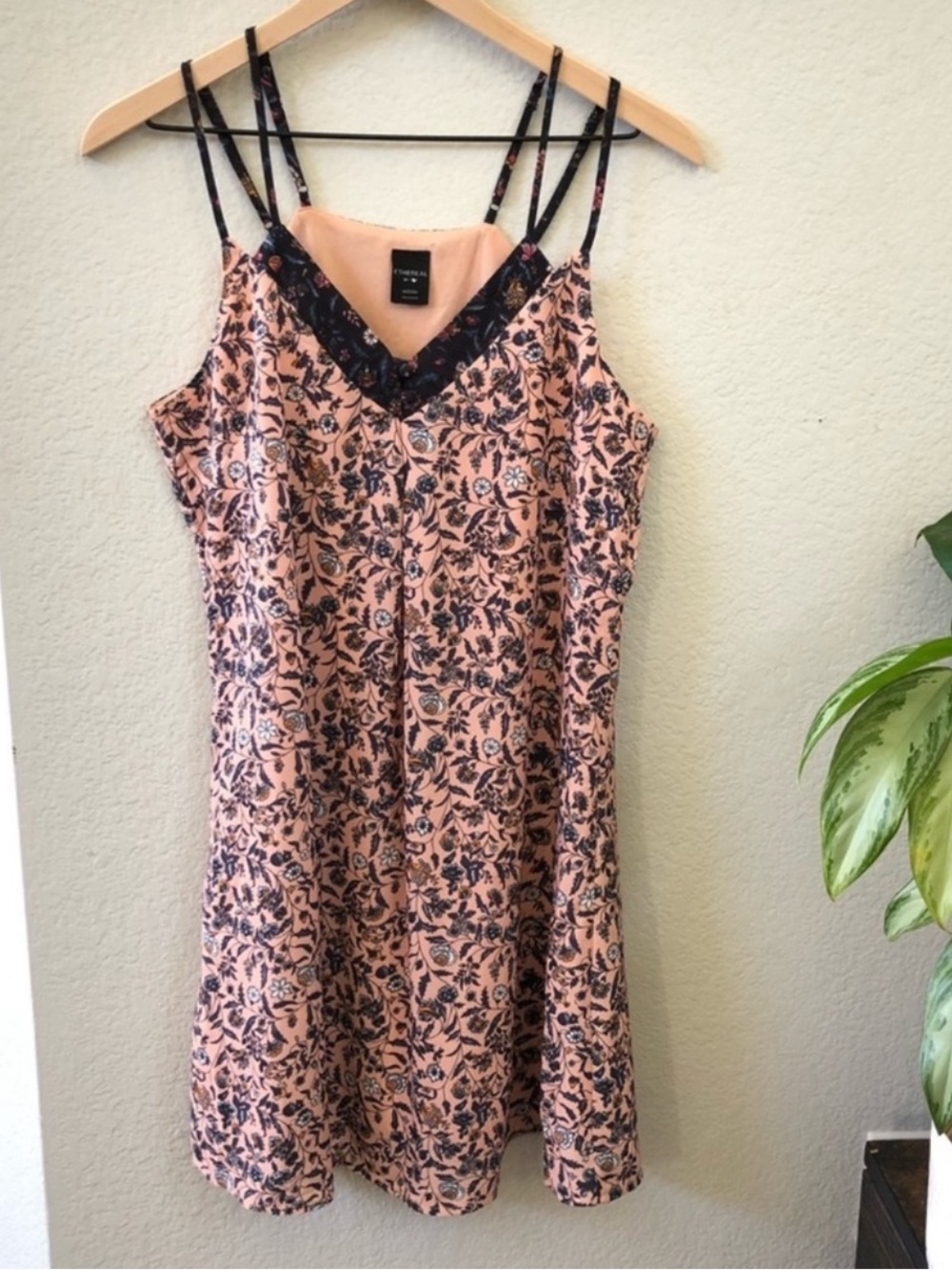 Ethereal by Paper Crane Strappy Floral Mini Tank Slip Dress Size M